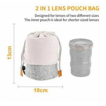 K&F Concepts Protective Lens Pouch Bag 2-in-1 Neoprene