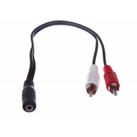 3.5mm Female to 2 RCA Male Adaptor Cable