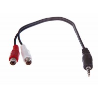 3.5mm Male to 2 RCA Left-Right Audio Female cable