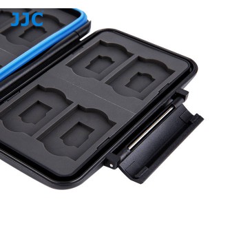 Shockproof Waterproof Memory Card Case fits 8 SD, 8 MicroSD