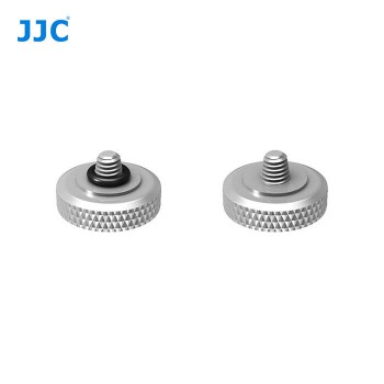 JJC Professional Deluxe Soft Release Button for cameras - Silver and red