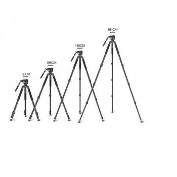 Professional Quality Video Tripod Q680 192cm Max Height Holds up to 18Kgs