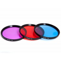 Colour effect glass filter set of 3 filters - 58mm