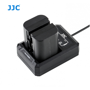 JJC USB Dual Battery Charger fits Canon LP-E6