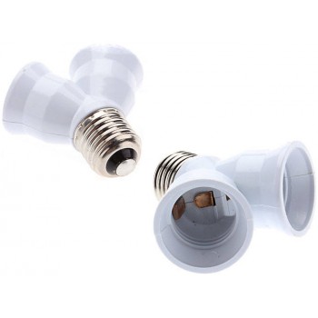 High Quality E27 1 to 2 Light Bulb Adapter Socket Splitter