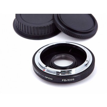 Canon FD Lens to EOS Body Mount Adapter with glass