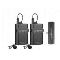 Boya 2.4 GHz Two-Person Digital Wireless Omni Lavalier Microphone System USB-C