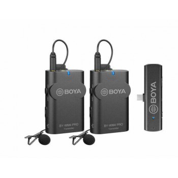 Boya 2.4 GHz Two-Person Digital Wireless Omni Lavalier Microphone System USB-C