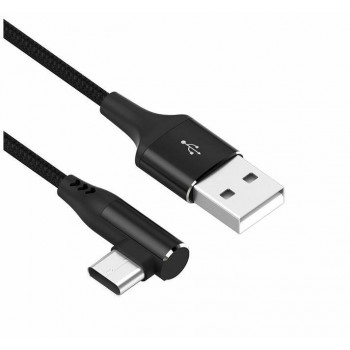 Kiwifoto USB C Type Right Angle data cable 1.2m Black Quick Charge!