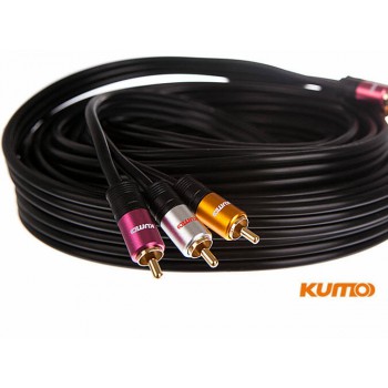 Kumo Elite Series 3RCA Composite Video cable 5m