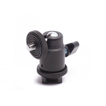 Ball head for mounting on hot shoe or tripod