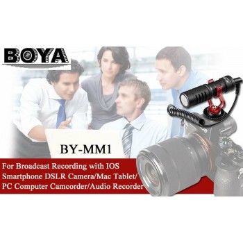 BOYA BY-MM1 Universal Cardiod Shotgun Microphone for iPhone and smartphone etc