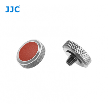 JJC Deluxe Soft Release Button Brown Silver