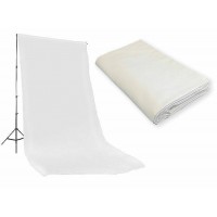 Premium Photo Studio Muslin Backdrop - 6x3 WHITE